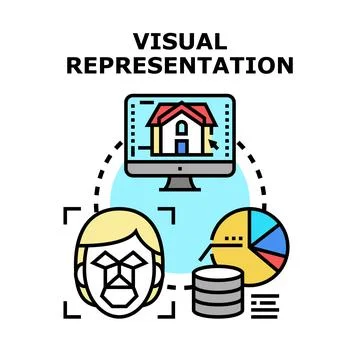 Visual representation of data analysis and biometrics Stock Illustration