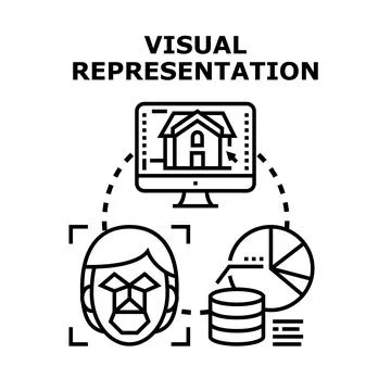 Visual representation of data analysis and biometrics Stock Illustration