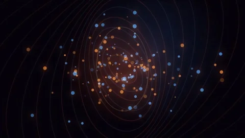 Visual representation of data points in dark space Stock Footage 337233604