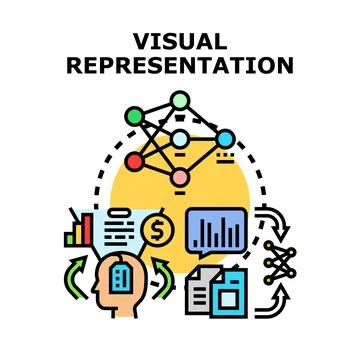 Visual representation of data processing and analysis concept 스톡 일러스트