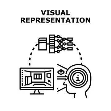 Visual representation of data processing and human perception 스톡 일러스트