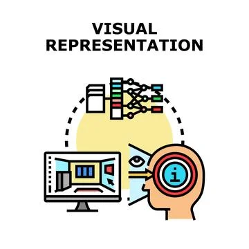 Visual representation of data processing and human perception Stock Illustration