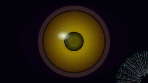 Visual representation of an eye with swirling patterns and light Stock Footage 337301823
