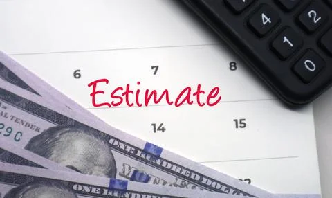 Visual representation of financial estimate and budget planning, shown with.. Stock Photos