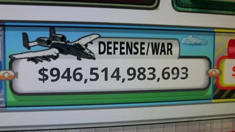 Visual Representation of Financial Figures in US Defense Sector Video stock 342989631