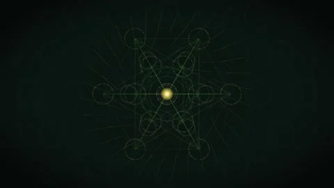 Visual representation of geometric patterns in dark space Stock Footage 337301642