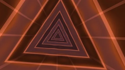 Visual representation of a glowing triangular tunnel with Stock Footage 340273859