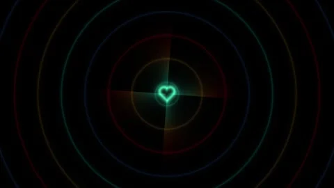 Visual representation of light and heart shape in motion Stock Footage 338227496