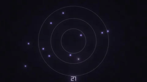 Visual representation of moving dots in circular pattern Stock Footage 338344688