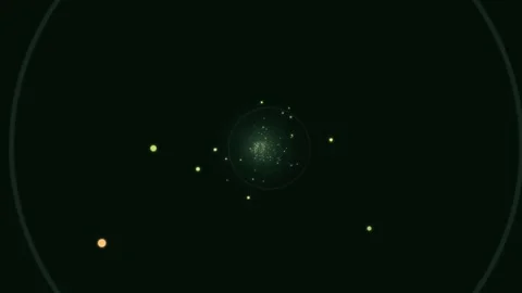 Visual representation of particles moving in dark background Stock Footage 337064260