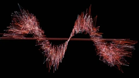 Visual representation of sound wave patterns with bright colors Stock Footage 341401186