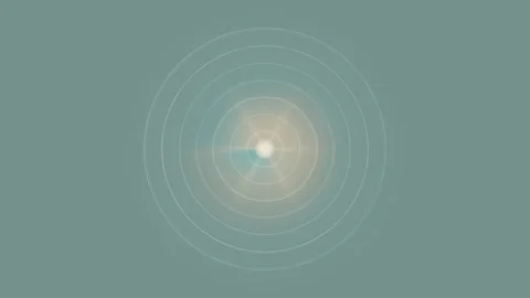 Visual representation of sound waves expanding in a circular pattern Stock Footage 337410443