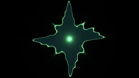 Visual representation of sound waves with glowing green Stock Footage 338387640