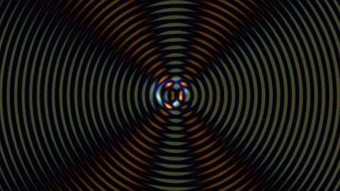 Visual representation of sound waves spreading in a dark Video stock 339095800
