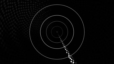 Visual representation of sound waves traveling in a circle Stock Footage 339342447