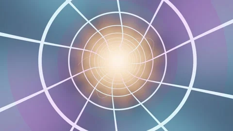 Visual representation of a tunnel with glowing light at the center Stock Footage 337926874