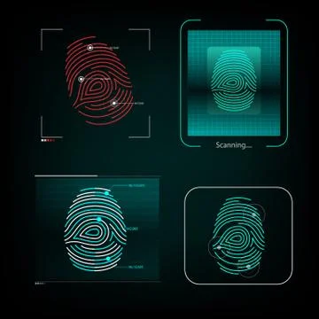 Visual response finger print Illustrazione stock
