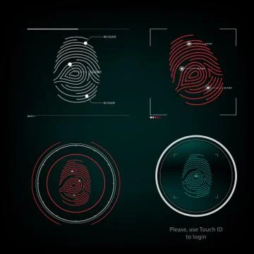 Visual response finger print Stock Illustration