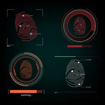 Visual response finger print Stock Illustration