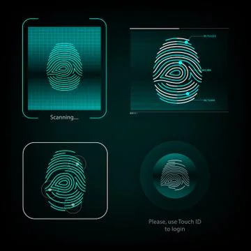 Visual response finger print Illustrazione stock