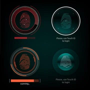 Visual response finger print Stock Illustration