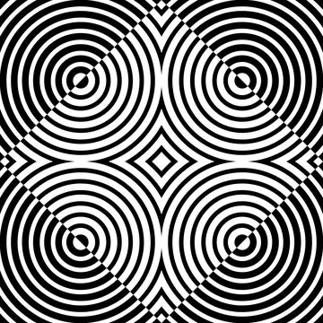 Visual of the Rhombus Shape on the Half Circle Shape Composition Stock Illustration