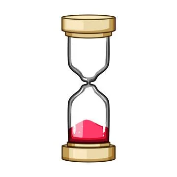 Visual sand timer kids cartoon vector illustration Stock Illustration