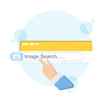 Visual search technology using AI-based image recognition. Stockillustratie