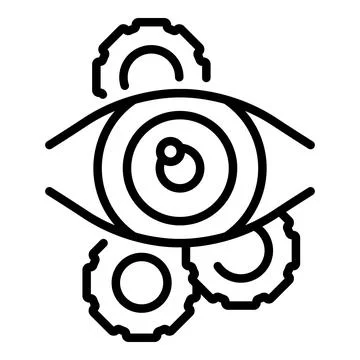 Visual sensory icon outline vector. Cognitive perception Illustrazione stock