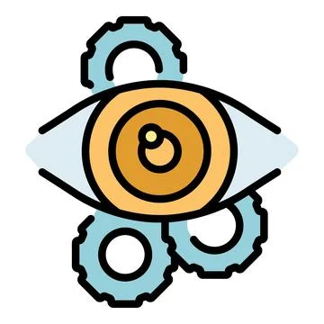 Visual sensory icon vector flat Illustrazione stock