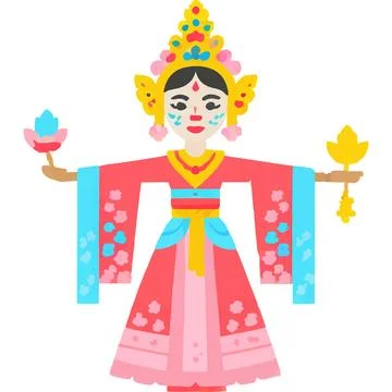 Visual Shadow Puppet Art Act Performance Иллюстрация