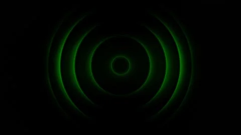 Visual sound or Wi-Fi or electromagnetic waves with dynamic green patterns and r Stock Footage 305775221