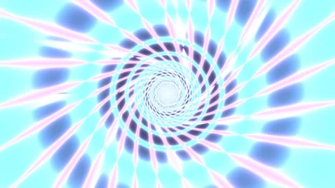 Visual spiral animation with blue and pink lines creating Stock Footage 339349577