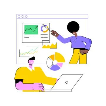 Visual storytelling abstract concept vector illustration. Illustrazione stock