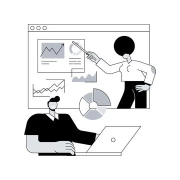 Visual storytelling abstract concept vector illustration. Illustrazione stock