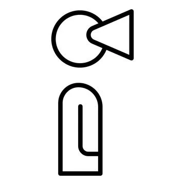 Visual system icon outline vector. Sensory perception Illustrazione stock