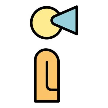 Visual system icon vector flat Illustrazione stock