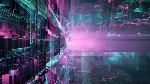 Visual tech dashboard featuring layered transitions Stock-Footage 309542300