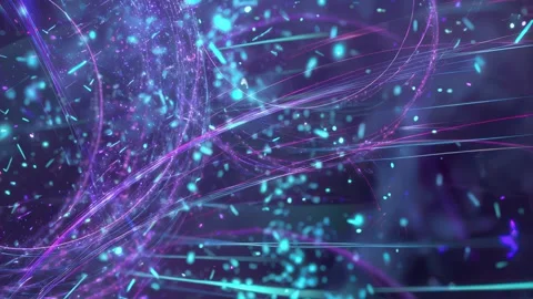 Visual tech dashboard with signal flickers and flow lines Stock Footage 309545986