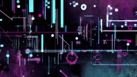 Visual tech loop for cinematic UI motion Stock Footage 309543200