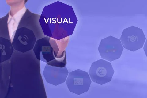 VISUAL - technology and business concept 库存照片