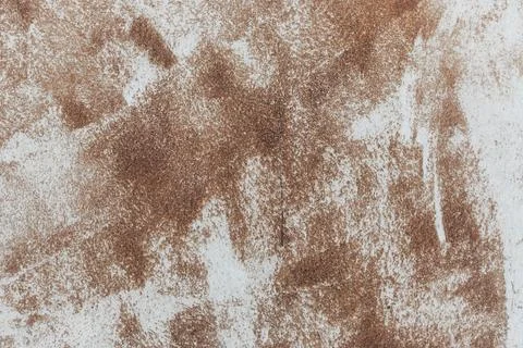 Visual texture created with brown pigment on a white canvas showcases abstract Stock Photos