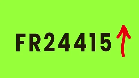 Visual tracking of alpha numeric codes displaying flight registration numbe.. Stock Footage 325763365