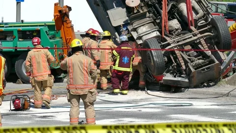 Visual truck crash Stock Footage 133269415