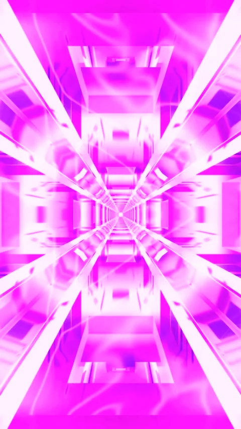 Visual tunnel loop creates seamless transitions in vibrant pink shades for .. Stock Footage 321271349