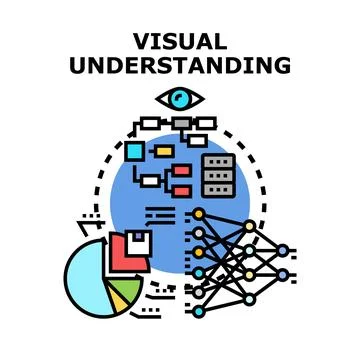 Visual understanding concept for artificial intelligence data processing Illustrazione stock