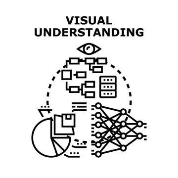 Visual understanding concept for artificial intelligence data processing 스톡 일러스트