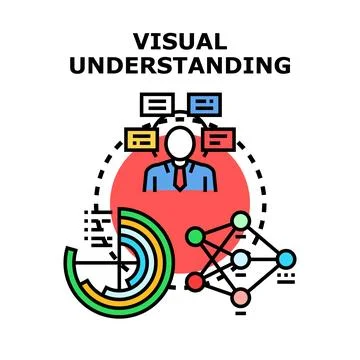 Visual understanding processing complex data and information Stock Illustration