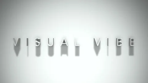 Visual vibe 3D title animation with shadows on a white background Stock Footage 297797955