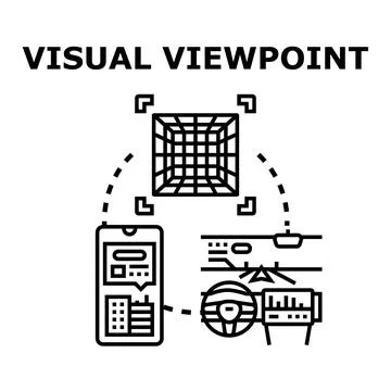 Visual viewpoint concept presenting augmented reality technology Stock Illustration